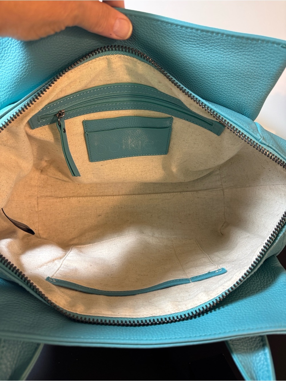 Botkier Trigger Leather Tote in Verdigris - Picture 3 of 5